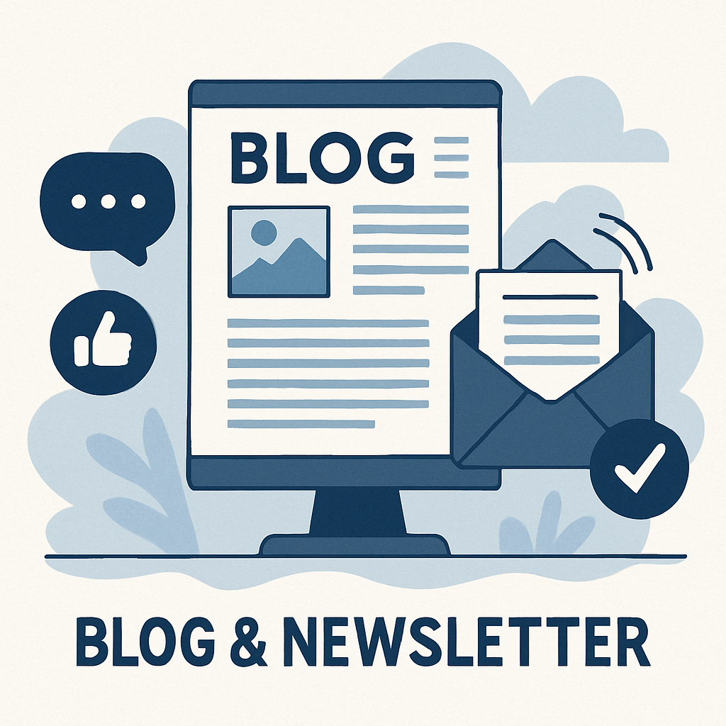 BLog picture  newsletter with the same style as this picture